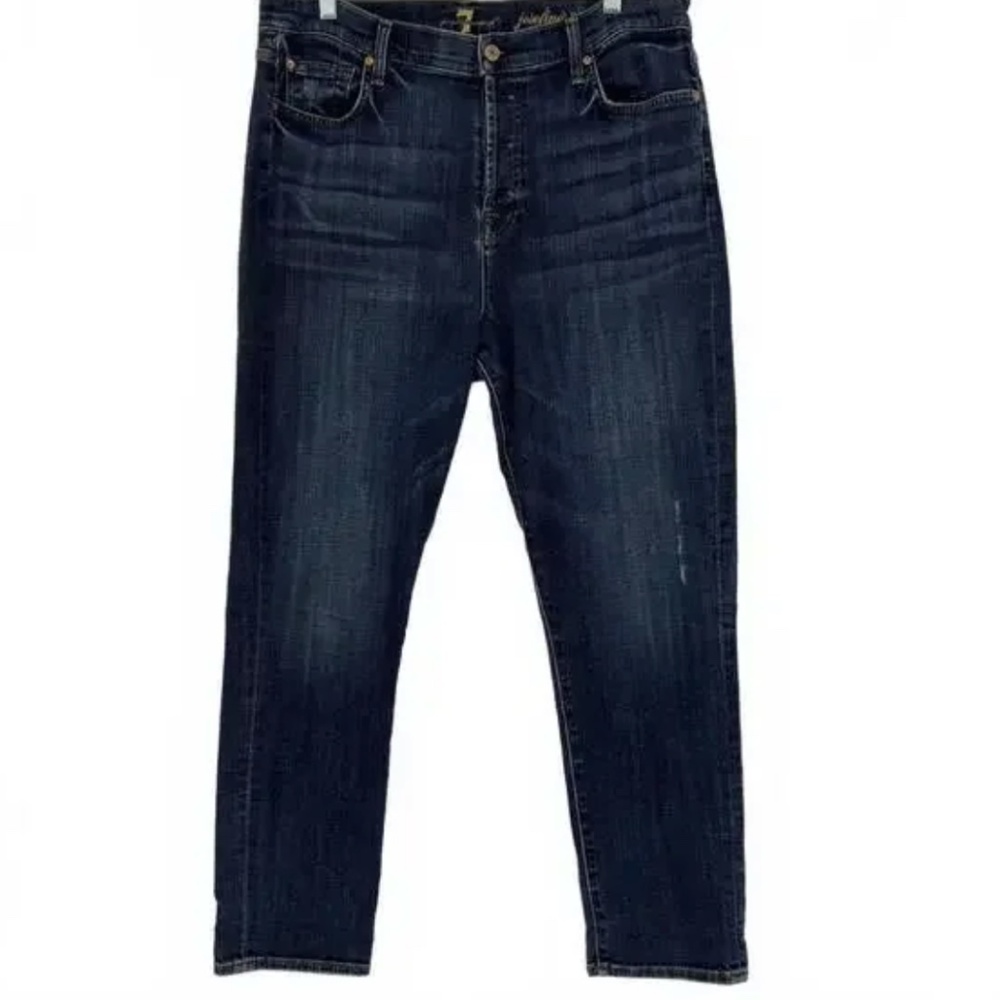7 For All Mankind Josephina Skinny Boyfriend Jeans Sz 28